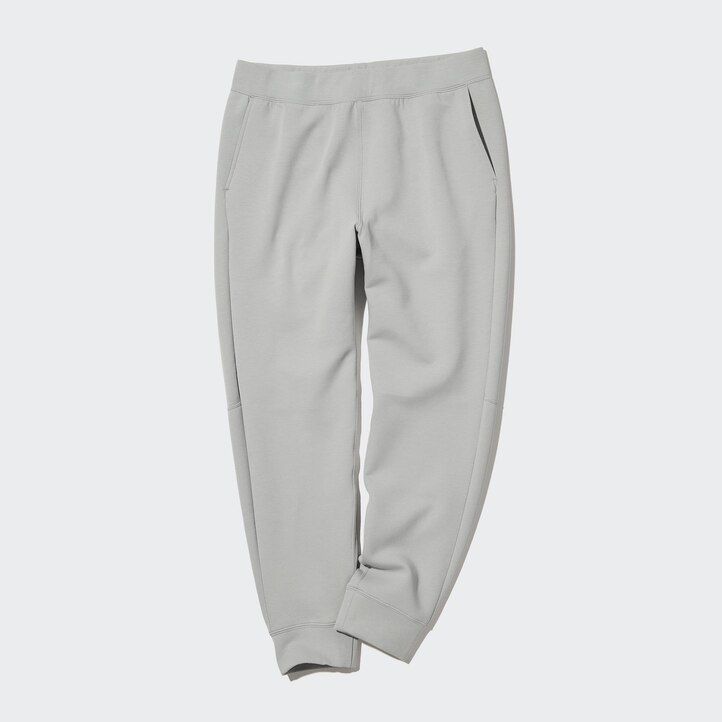 pantaloni da jogging uniqlo dry stretch grigio chiaro da uomo