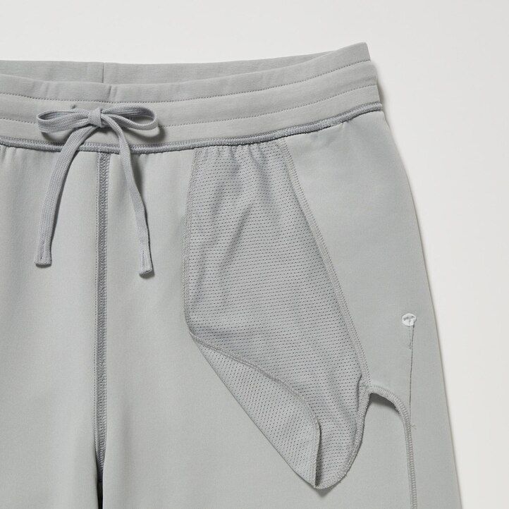 pantaloni da jogging uniqlo dry stretch grigio chiaro da uomo