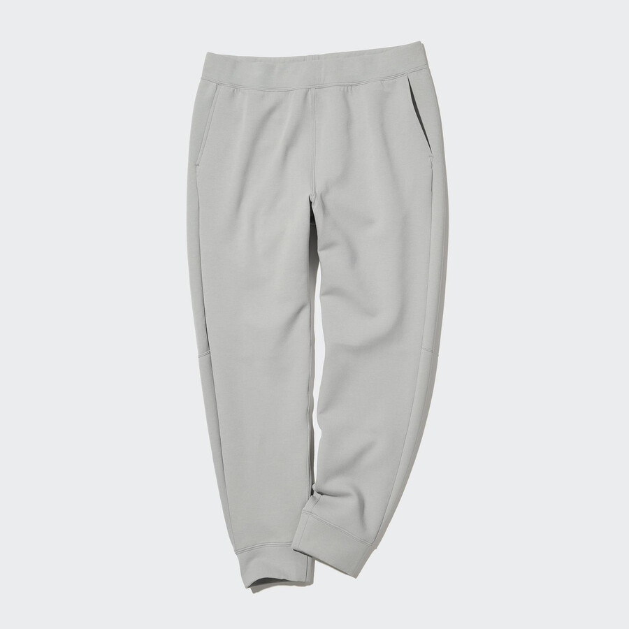 pantaloni da jogging uniqlo dry stretch da uomo grigio chiaro