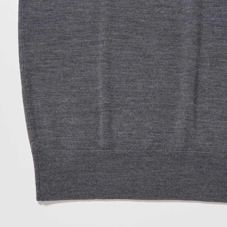 maglioni da uomo uniqlo in lana merino extra fine con scollo a v verdi