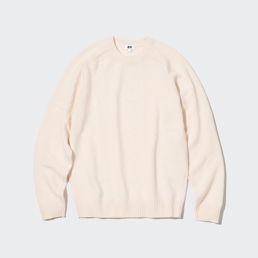 maglioni girocollo in lana dagnello uniqlo premium da uomo bianchi