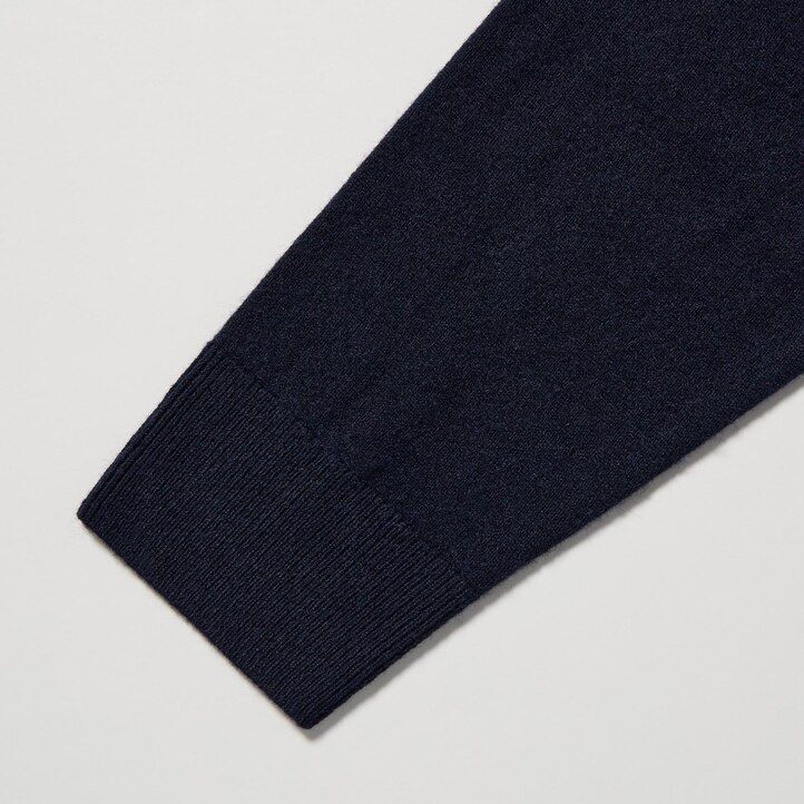 maglioni da uomo uniqlo 100 cotone con scollo a v blu navy