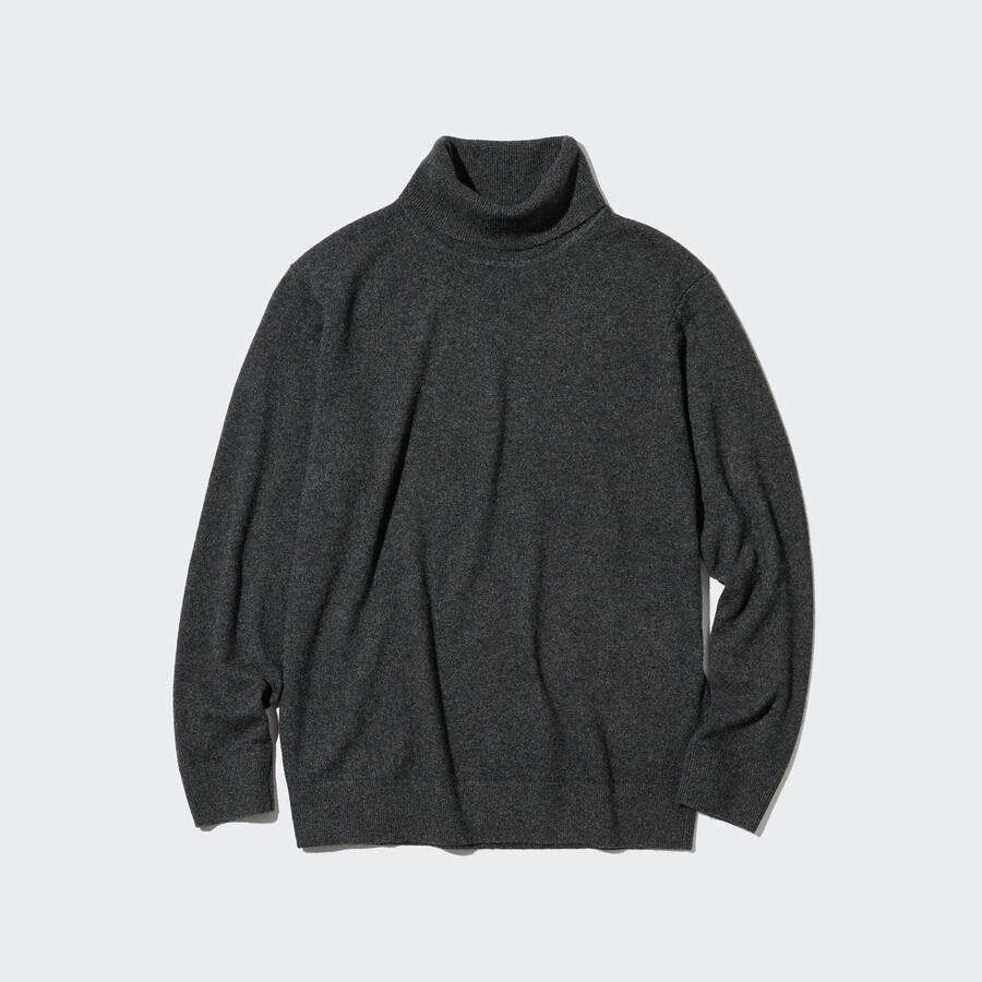 maglioni da uomo uniqlo 100pctshmere grigio scuro