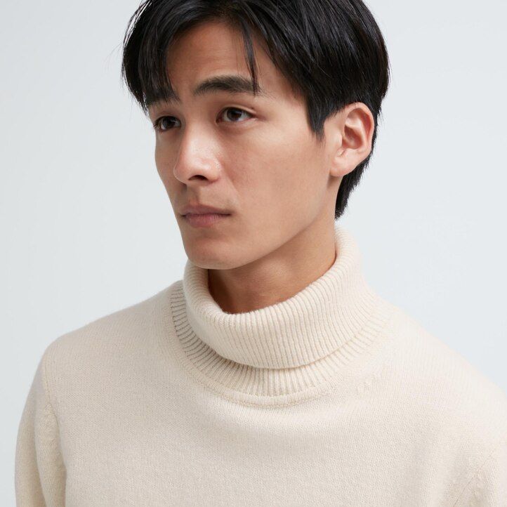 maglioni da uomo uniqlo premium lambswool blu