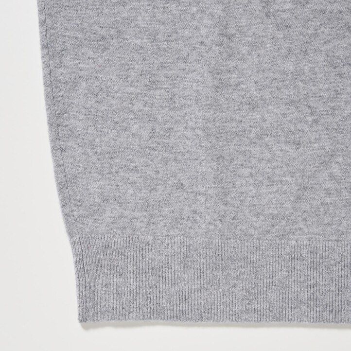 maglioni con scollo a v uniqlo 100 cotone da uomo grigi