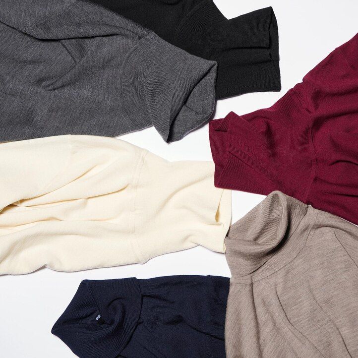 maglioni da uomo uniqlo 100 lana merino extra fine bianchi