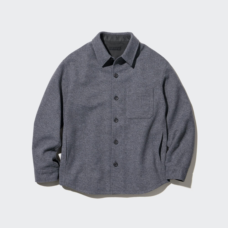 camicia uniqlo grigia da uomo