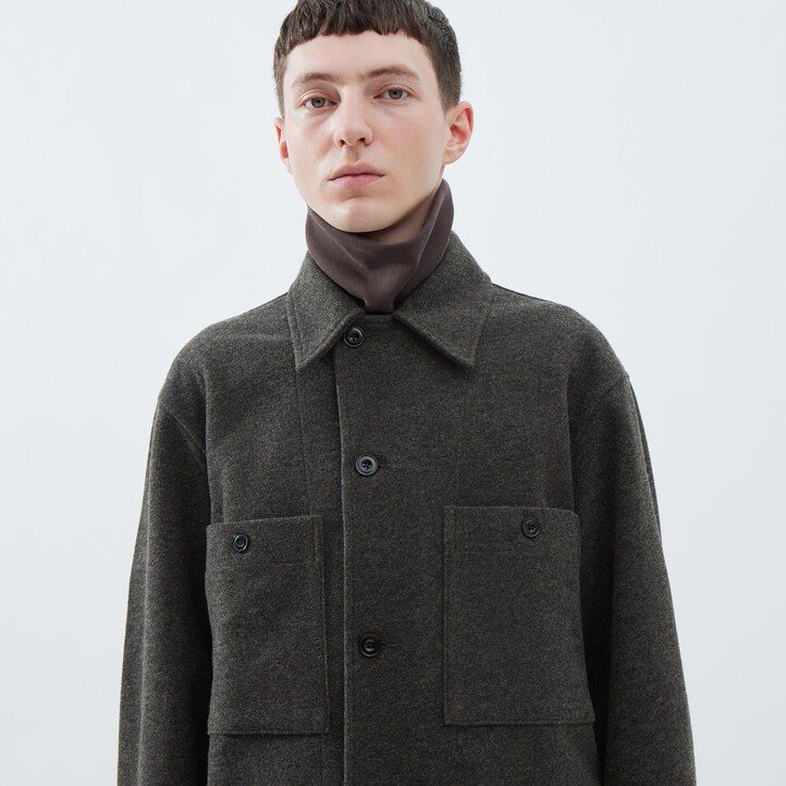 maglia in pile uniqlo da uomo grigia