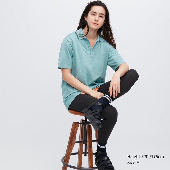 polo da uomo uniqlo dry ex blu