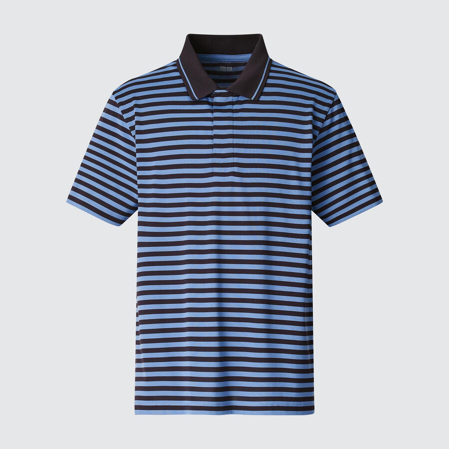 polo da uomo uniqlo dry ex adam scott blu