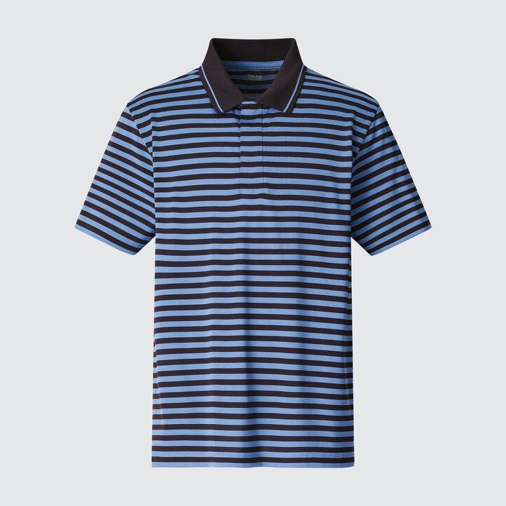 polo da uomo uniqlo dry ex adam scott blu