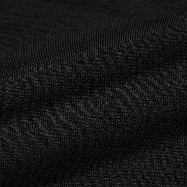 polo da uomo uniqlo in maglia merino extra fine 100 nera con maniche