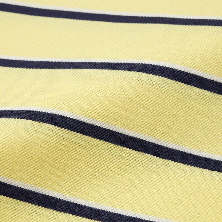 polo a righe uniqlo dry pique da uomo bianca