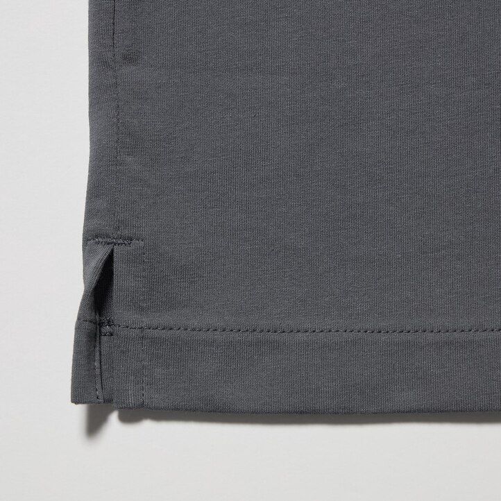 polo da uomo uniqlo airism con colletto aperto rosa