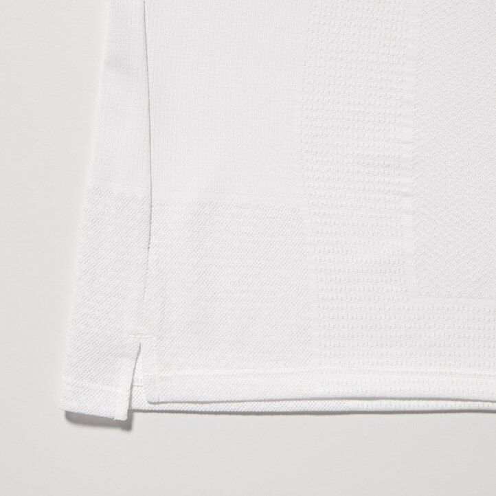 polo bianca da uomo uniqlo kei nishikori london 2022 dry ex