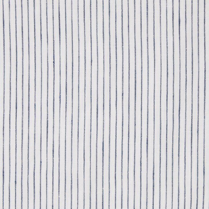 camicia da uomo uniqlo blu con colletto alla coreana vestibilità regolare a righe in lino premium 100