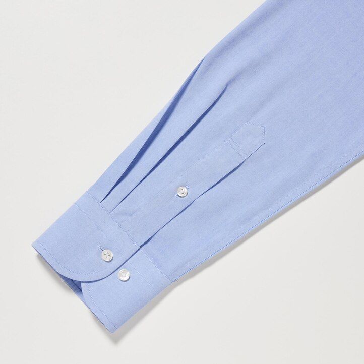 camicie da uomo uniqlo super non iron regular fit con colletto semi-cutaway