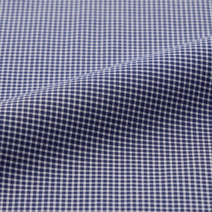 camicie da uomo uniqlo easyre stretch slim fit a quadri con colletto semi-cutaway blu navy
