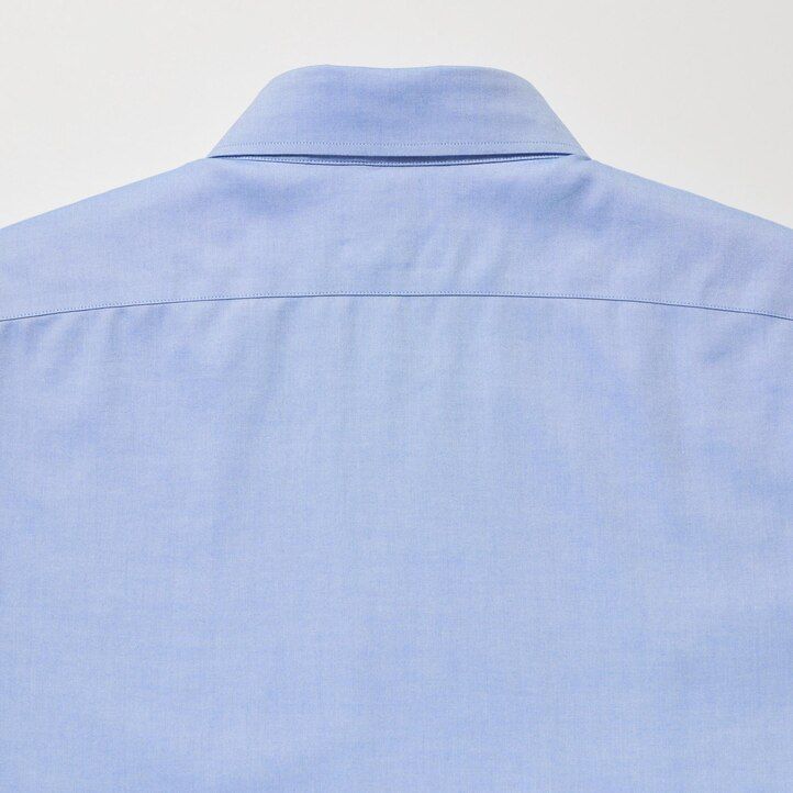 camicia da uomo uniqlo super non iron slim fit con colletto regolare nera
