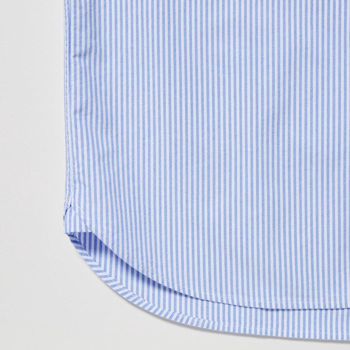 camicie da uomo uniqlo regular fit a righe oxford grigie