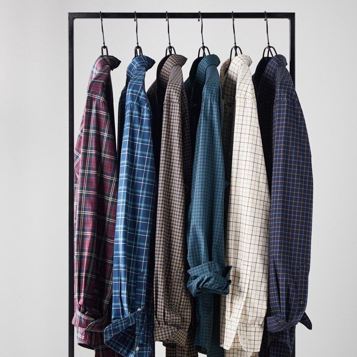 camicie da uomo uniqlo in cotone extra fine vestibilità regolare a quadri con colletto abbottonato bianche