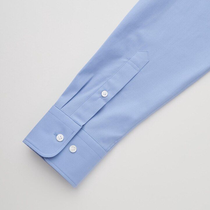 camicia da uomo uniqlo easyre broadcloth stretch slim fit con colletto normale bianca