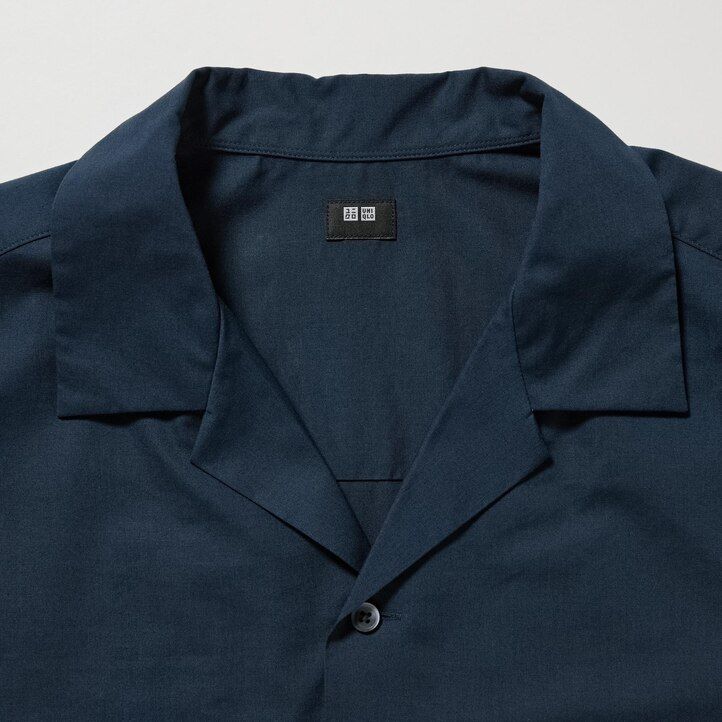 camicie da uomo con maniche a sbuffo e colletto aperto uniqlosual arancione scuro