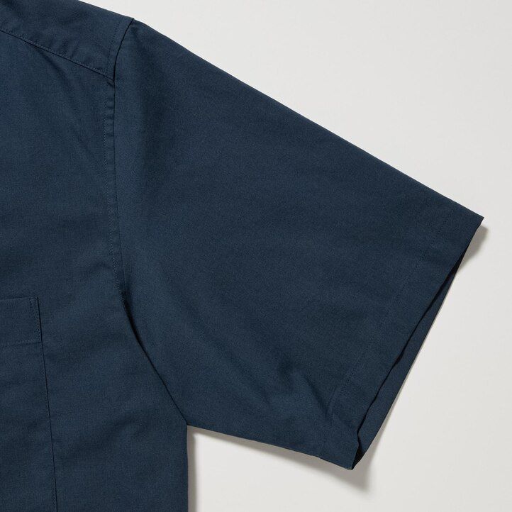 camicie da uomo con maniche a sbuffo e colletto aperto uniqlosual arancione scuro
