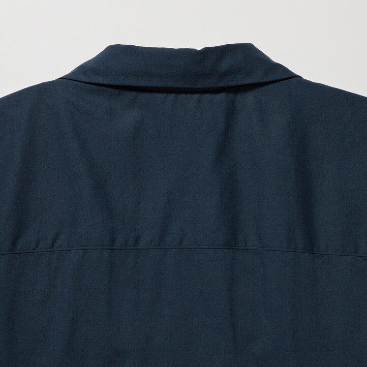 camicie da uomo con maniche a sbuffo e colletto aperto uniqlosual arancione scuro