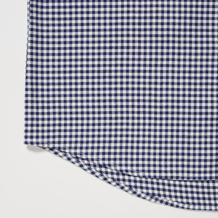camicie da uomo uniqlo in flanella rossa con colletto abbottonato e vestibilità regolare a quadri