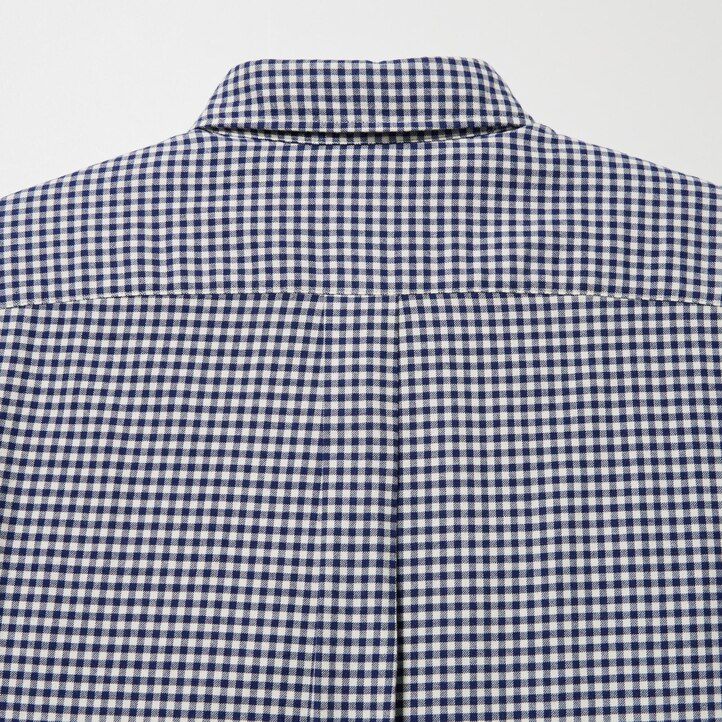 camicie da uomo uniqlo in flanella rossa con colletto abbottonato e vestibilità regolare a quadri