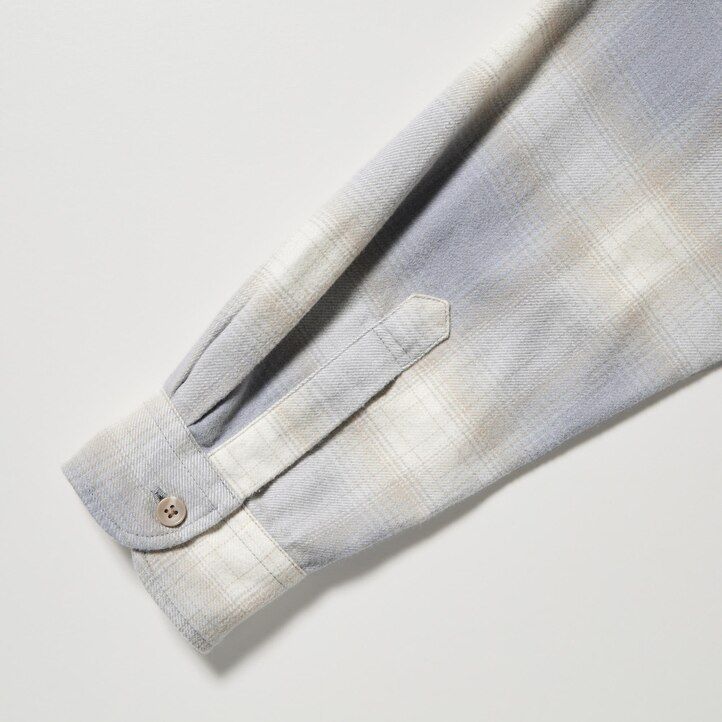 camicie da uomo a quadri in flanella uniqlo grigie