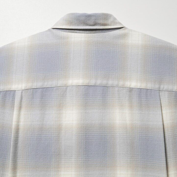 camicie da uomo a quadri in flanella uniqlo grigie