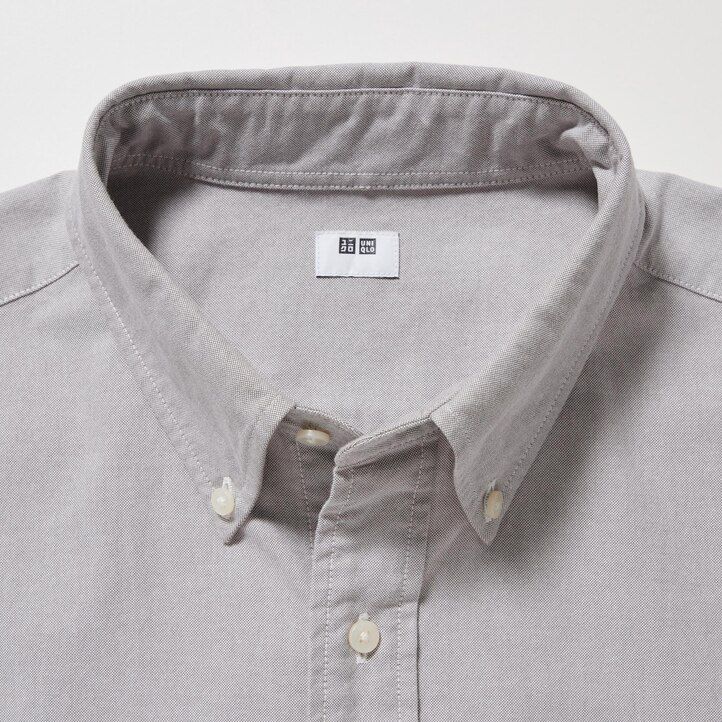 camicie da uomo uniqlo regular fit oxford con colletto abbottonato bianche