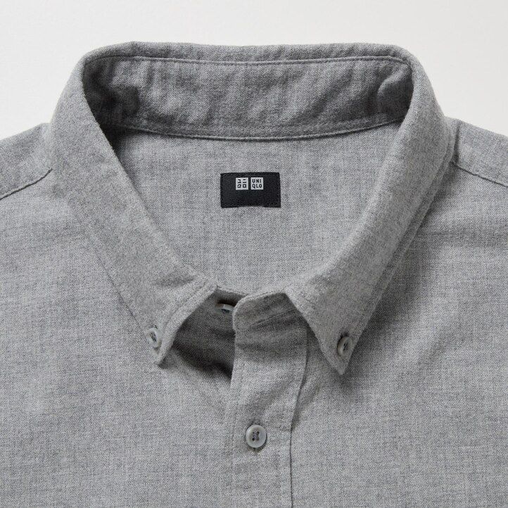 camicie da uomo uniqlo flannel regular fit olive