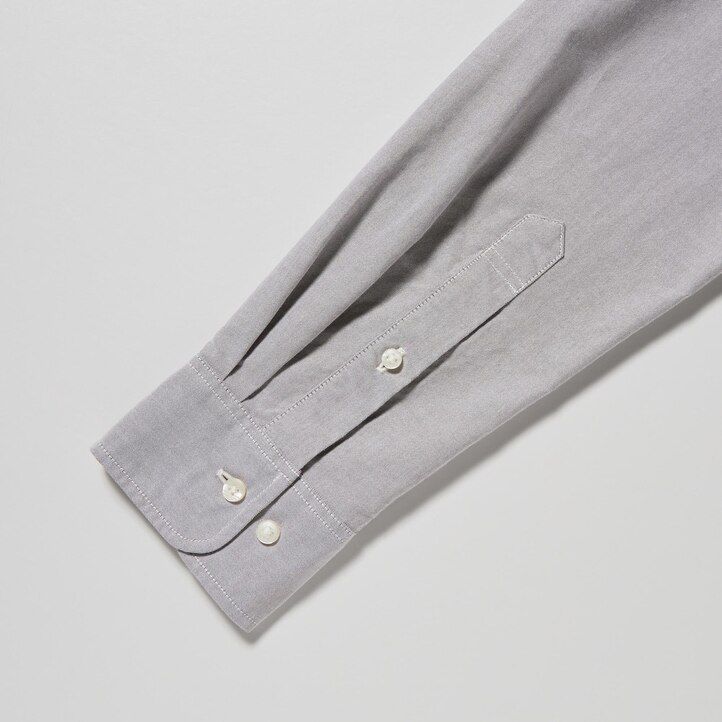 camicie da uomo uniqlo slim fit oxford grigie