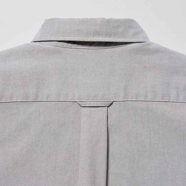 camicie da uomo uniqlo slim fit oxford grigie