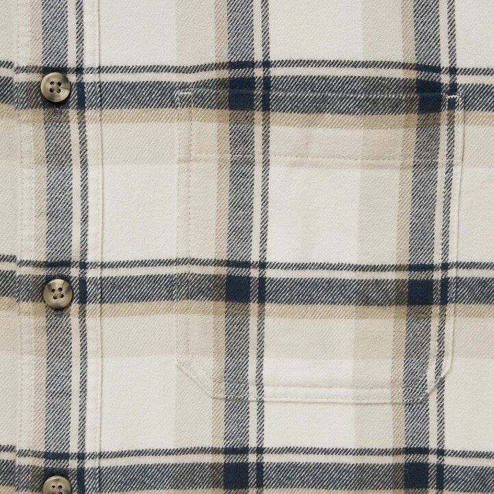 camicie da uomo uniqlo in flanella con colletto regolare vestibilità regolare beige