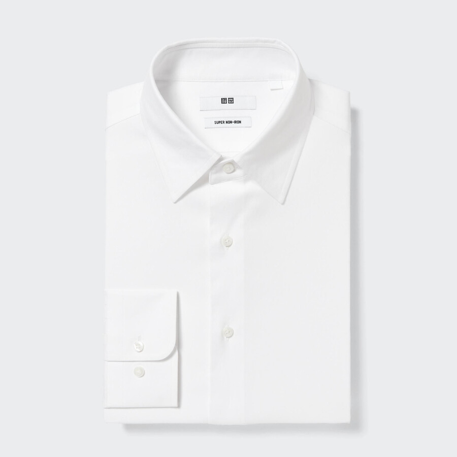 camicie da uomo uniqlo super non iron regular fit con colletto normale