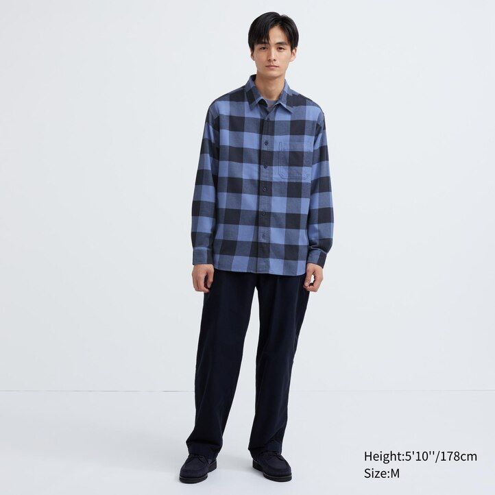 camicie a quadri in flanella uniqlo da uomo beige