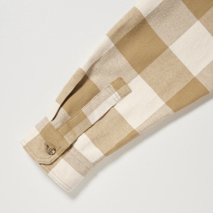 camicie a quadri in flanella uniqlo da uomo beige