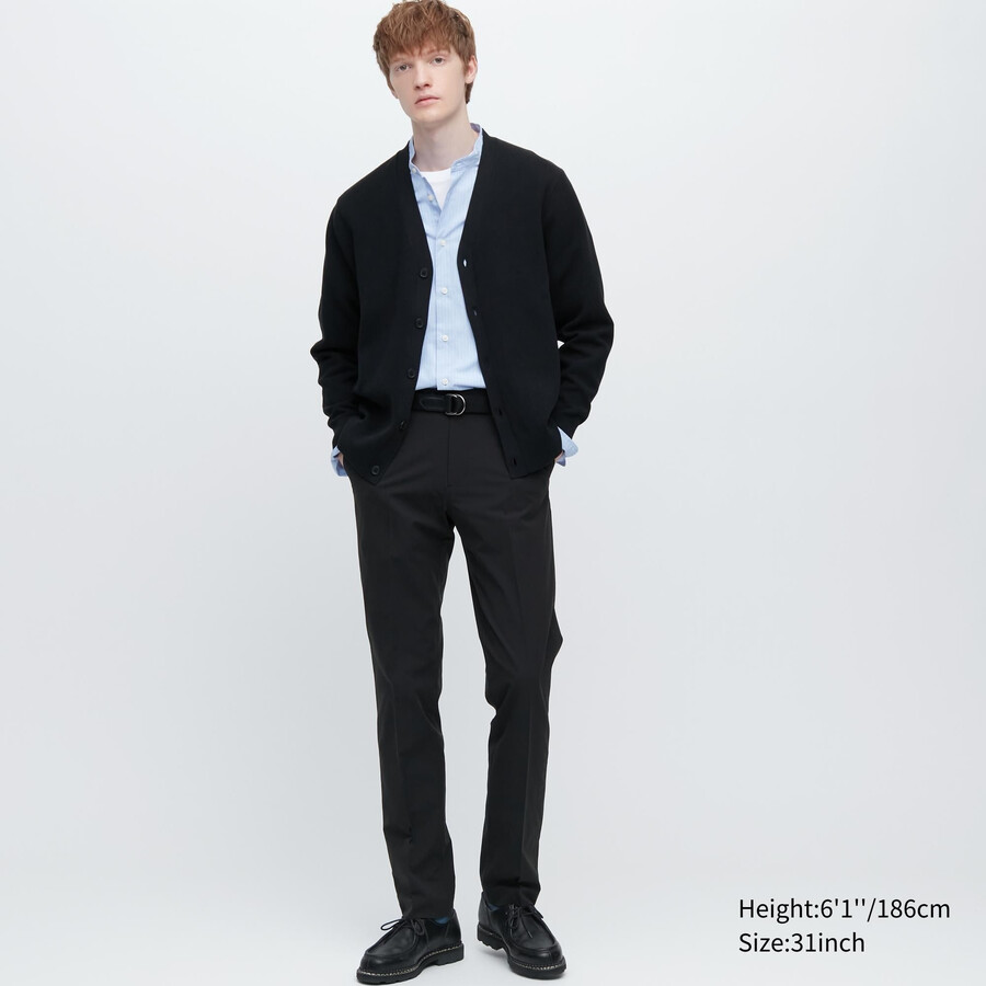 completo da uomo uniqlo airsense ultra leggero in cotone nero