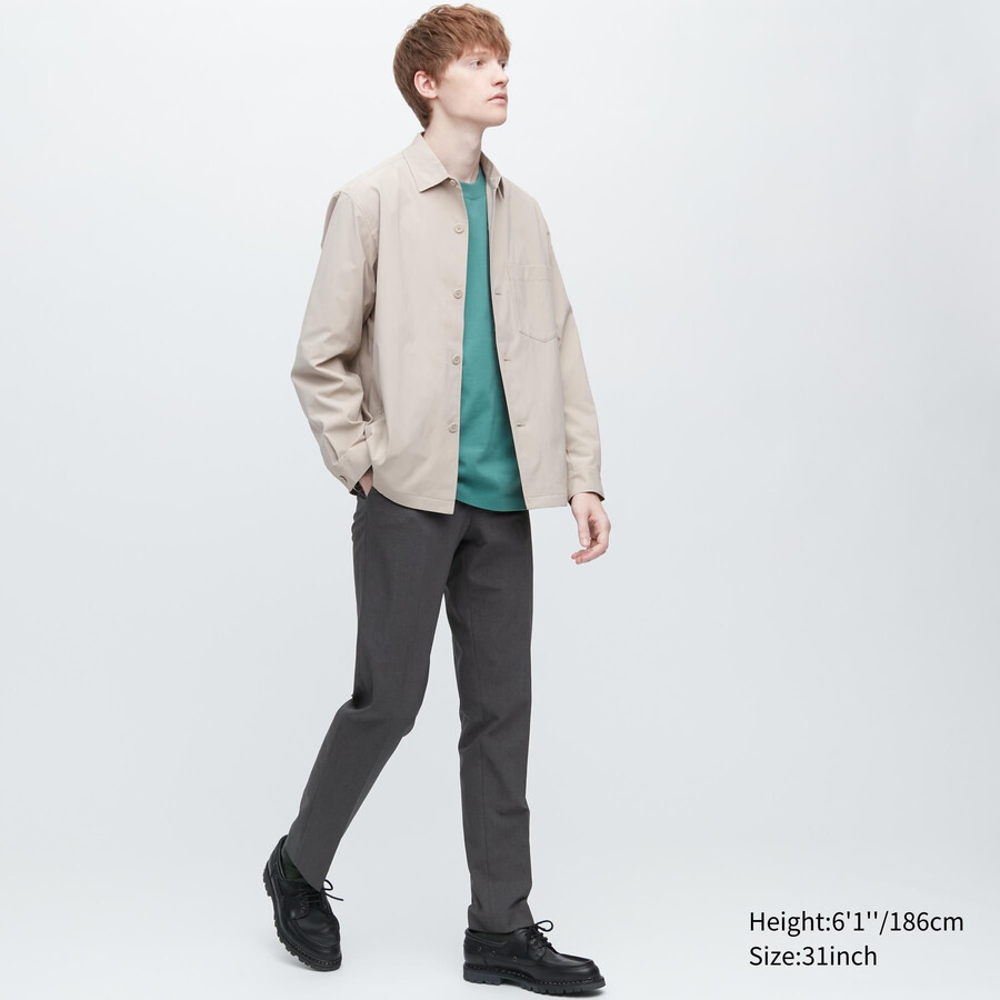 abiti da uomo uniqlo airsense ultraleggeri in lana effetto lana grigio scuro