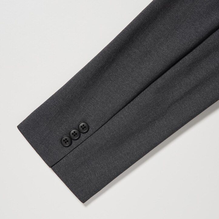 abiti da uomo uniqlo airsense ultraleggeri in lana effetto lana grigio scuro