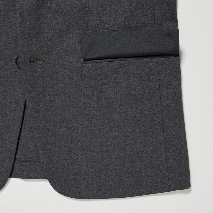 abiti da uomo uniqlo airsense ultraleggeri in lana effetto lana grigio scuro