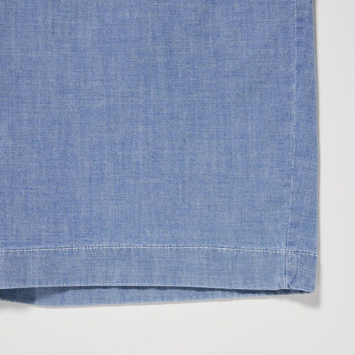pantaloni uniqlo chambray stretch easys da uomo blu