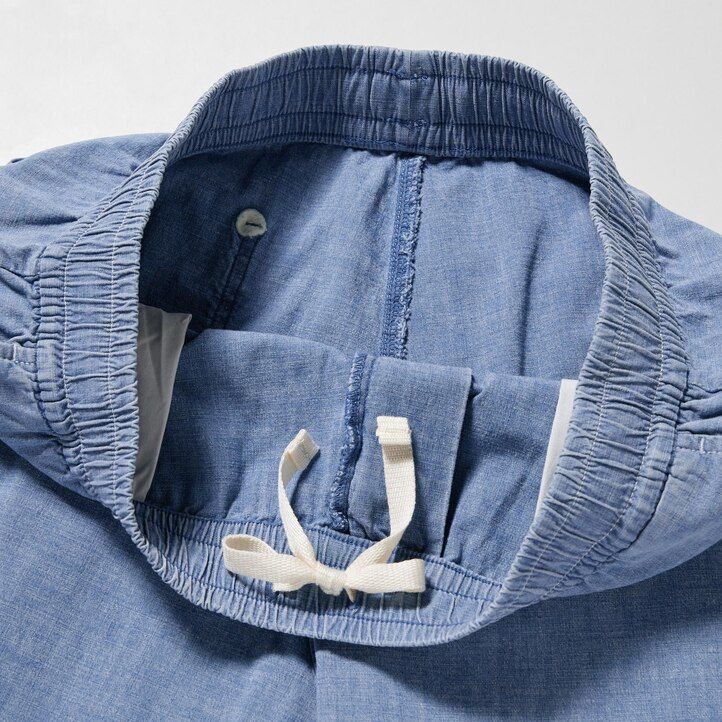 pantaloni uniqlo chambray stretch easys da uomo blu