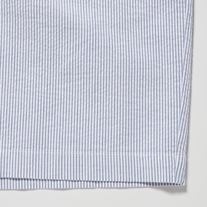 pantaloni da uomo uniqlo dry stretch seersucker easys blu