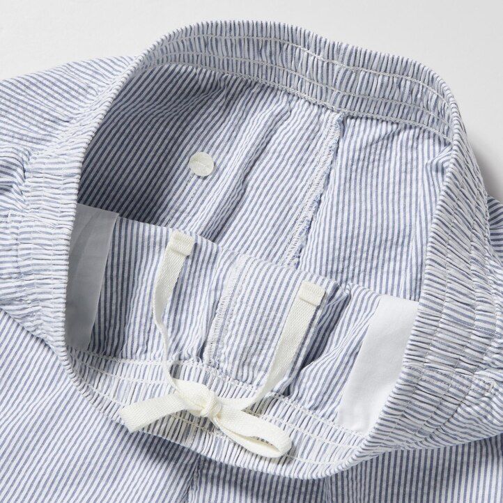 pantaloni da uomo uniqlo dry stretch seersucker easys blu