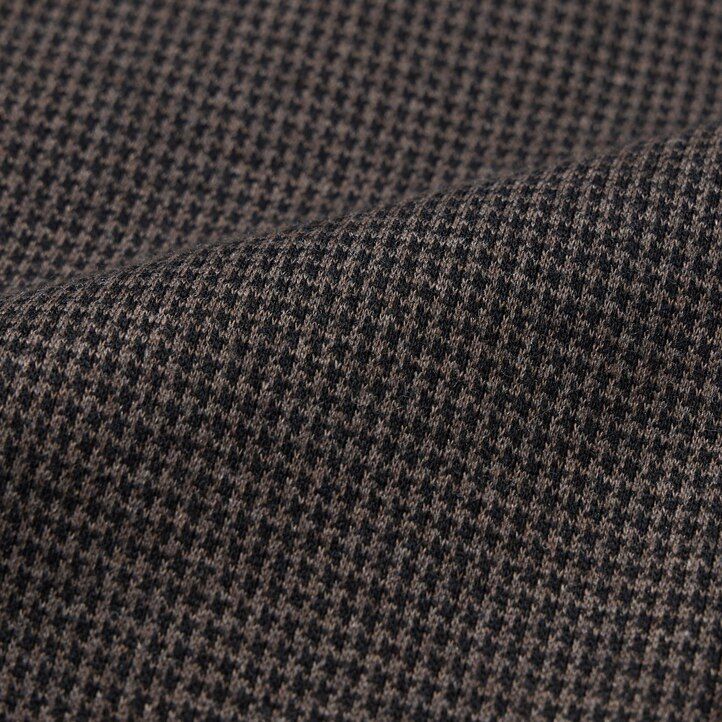 pantaloni uniqlo smart houndstooth alla caviglia da uomo marrone scuro